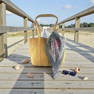 DRAPER JAMES CLASSIC WOVEN STRAW TOTE SOFT LARGE BEACH MARKET DAY TRIPPER